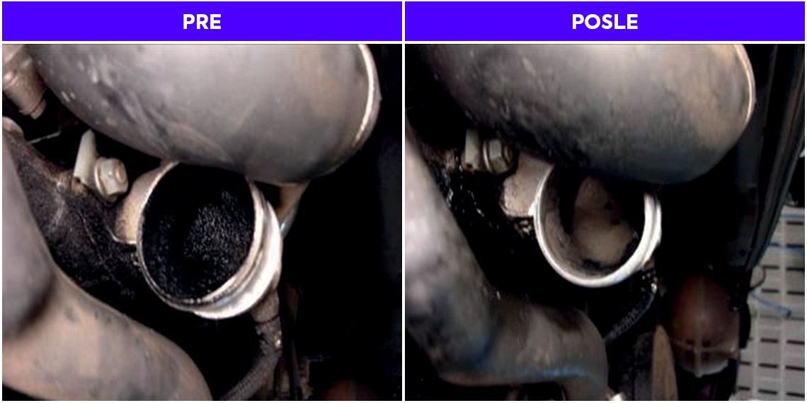 EGR pre i posle čišćenja sredstvom Wynns Petrol EGR Extreme Cleaner